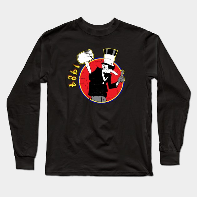 1984 Van Halen Hammer Guy Long Sleeve T-Shirt by Fresh Fly Threads